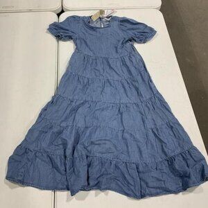 NEW Ever New Womens Denim Midi Smock Dress sz 4